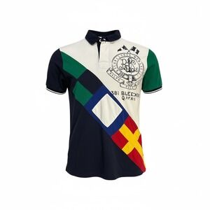 Polo Ralph Lauren Men's Custom Fit Nautical Flag Bleecker Rugby Shirt Size L